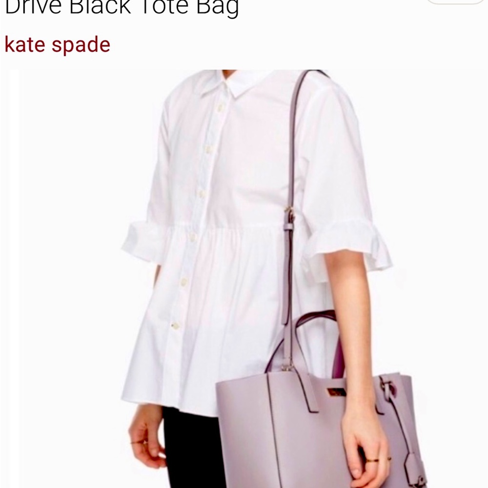 Kate Spade Small Nelle Putnam Drive Black Tote Bag